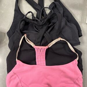 lululemon athletica Black and Pink Sports Bra Set